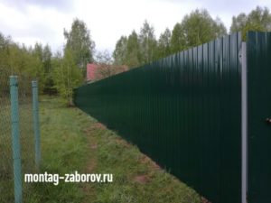 Забор из профнастила 250 метров