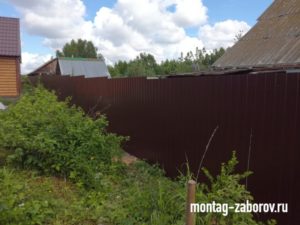 Забор из профнастила 90 метров