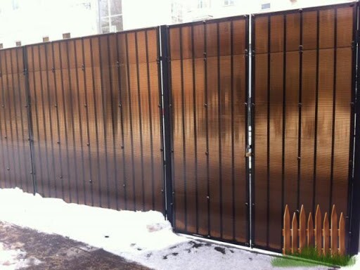 Забор из поликарбоната - фото работы 6